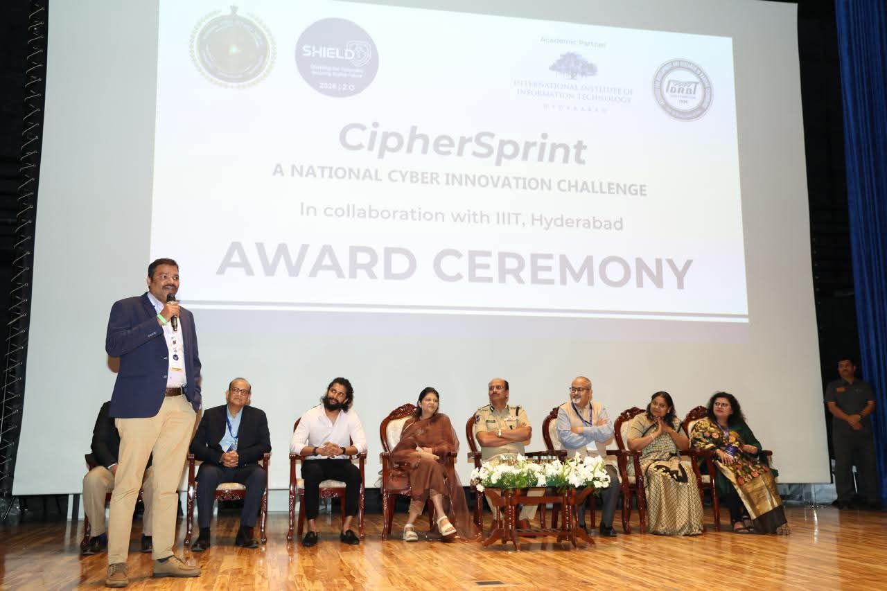 CipherSprint national cyber innovation challenge award ceremony, in collaboration with IIIT Hyderabad